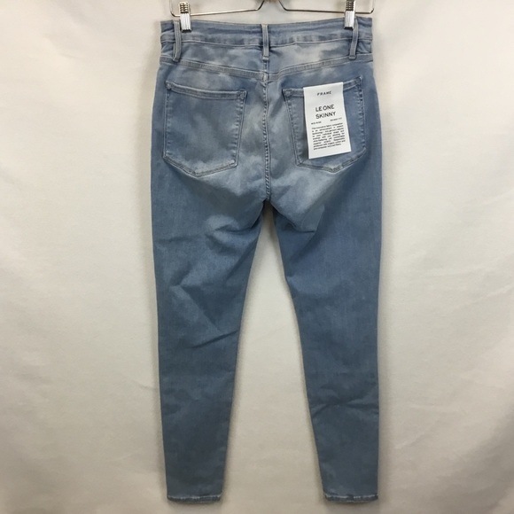 Frame Le One Skinny Jean Mid-Rise in Caspio Wash - Picture 2 of 15